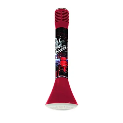 Imagen de Lexibook MIC210TV The Voice Karaoké Star Bluetooth con función de Modificador Voz, Micrófono para Cantar, Altavoz Luminoso 3W Integrado, Ranura Micro SD, Rojo/Negro, Color (1)