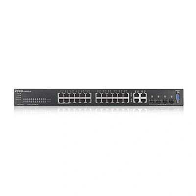 Imagen de Zyxel Nebula Conmutador gestionado de capa 2 Gigabit Ethernet 24 puertos: diseño sin ventilador con 4 puertos combinados y modo Nube híbrida (Hybrid Cloud) [GS2220 28]