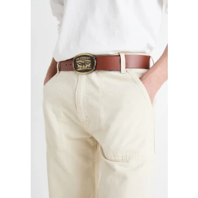 Imagen de Levi&#039;s Billy Plaque BELT Unisex Cinturón, Talla: 80, Medium brown