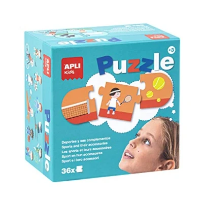 Imagen de APLI Kids Deportes y Complementos Puzle, 36 Piezas, Multicolor, 17239