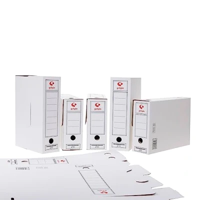 Imagen de Grafoplás 70905700. Pack de 50 Cajas Archivo Definitivo Cartón, Tamaño Folio, 2 Frentes para Vertical y Apaisado, Certificados FSC, 36x25,3x10cm