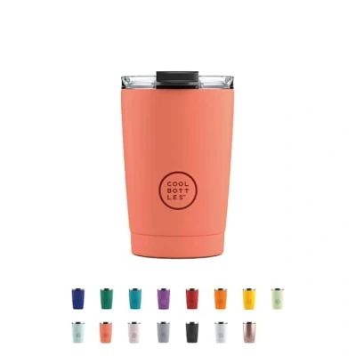 Imagen de Termo Café Bebidas Calientes 5 Horas y Frías 10 330 ml Vaso Térmico de Acero Inoxidable Libre BPA Tapa Hermética Diseño Antimanchas Pastel Coral Cool Bottles
