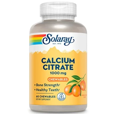 Imagen de Solaray Calcium Citrate 100Mg Calcio Citrato Naranja 60 Masticables Unidades 200 g