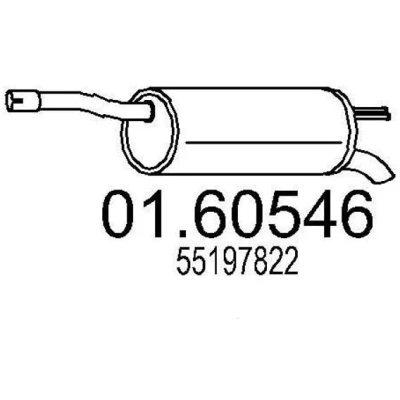 Imagen de MTS 01.60546 Silenciador trasero 825 FIAT: Doblo I Familiar, Cargo