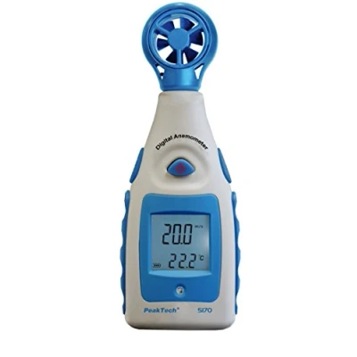 Imagen de PeakTech impulsor Anemómetro Digital, Wind Medidor de velocidad del viento en nodos y Chill con medición temperatura adicional, 1 pieza, P 5170