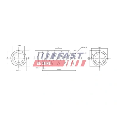 Imagen de FAST FT12282K Muelle de suspensión Eje delantero torsión