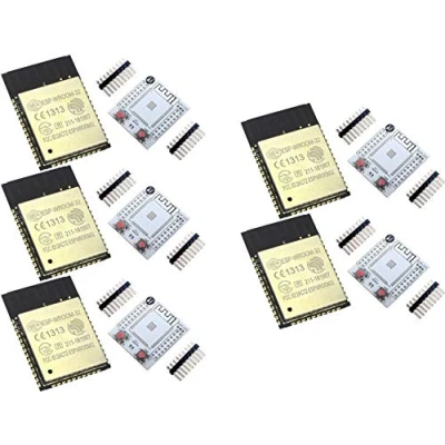 Imagen de 5pcs ESP WROOM 32 ESP32 32S Bluetooth and WIFI Dual Core CPU DOIT + Adaptador Board Plate