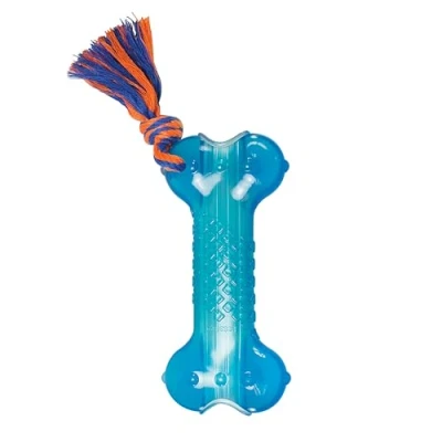 Imagen de Petstages Orka Bone Juguete con dispensador de recompensas para perros Azul real