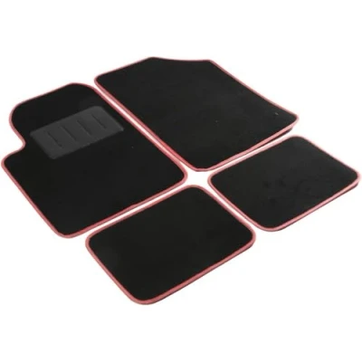 Imagen de START ESSENTIAL 9707 Juego de alfombrillas suelo textil, PVC, PP (polipropileno) delante y detrás 4 Rojo, negro norauto, oscaro, mister auto