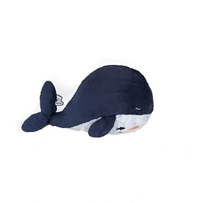 Imagen de KALOO Petit Calme Peluche Térmico Calmante para Bebés Ballena Azul 32 cm Efecto Bolsa de Agua Caliente Calor o Frío Tejido Muy Suave Desenfundable Desde el Nacimiento, K970700
