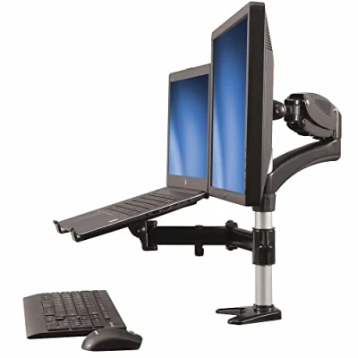 Imagen de Startech.com Armunonb 27&quot;&quot; Clamp Aluminio, Negro Soporte De Mesa Para Pantalla Plana