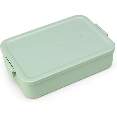 Imagen de Brabantia Make &amp; Take Fiambrera Grande Espacio para Bocadillos Tapa con Clips Apta Congelador, Microondas Lavavajillas Verde (Jade Verde) 25,5 x 16,7 6 cm