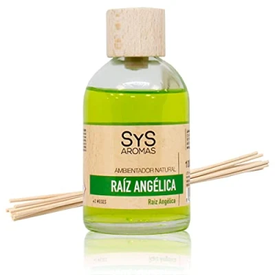 Imagen de Ambientador Mikado Raíz Angélica 100ml. Difusor de Varillas Perfumadas. con Palitos Ratán. Aroma notas herbales, balsámicas y refrescantes.