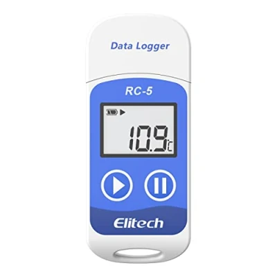 Imagen de Elitech RC 5 Registrador de Datos Temperatura USB, Registro Alta Precisión 32000 Puntos Capacidad, Software para Mac y PC, Reutilizable