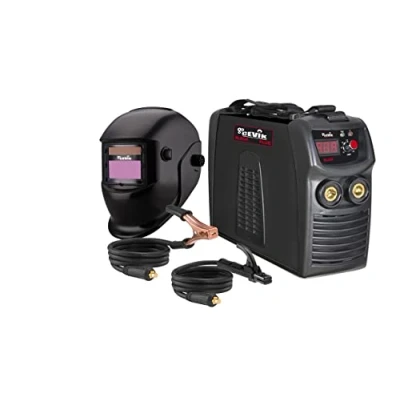 Imagen de CEVIK PRO CE BLACK170PLUS Pack Soldador Inverter MMA y Máscara de Soldadura 20 170 Amp Transitores IGBT Conector DINSE50 Electrodos hasta 4 mm Display Digital Conectable a Generador