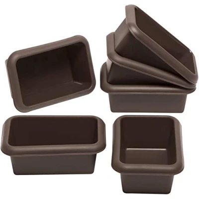 Imagen de Lurch 85078 Juego de 6 moldes para pan pequeños FlexiForm Mini Batzen hechos silicona platino 100% sin BPA, marrones, 9,1 x 5,6 3,9 cm