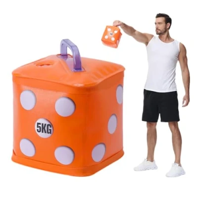 Imagen de DEIRIS Mancuernas Portátiles de Viaje, Juego llenas Agua, Plegables y Ajustables 5 kg, Equipo Fitness Portátil, para Entrenamiento Básico, Fuerza