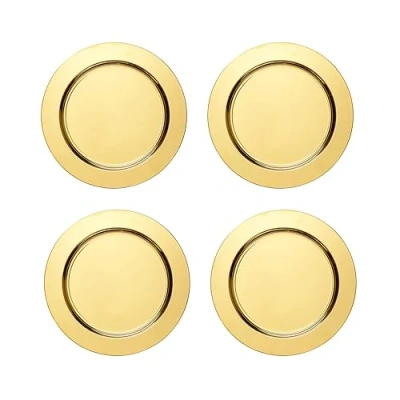 Imagen de ECHTWERK Juego de cubiertos/platos 4 piezas &quot;Shiny&quot; acero inoxidable, edición dorada, Ø 33,2 cm