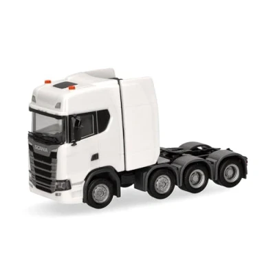 Imagen de Herpa Miniatura del camión Scania CS20 Hochdach Schwerlastzugmaschine 4achs (8x4), Escala 1/87, maqueta de colleción, modelismo, Modelo aleman, Figura plástico