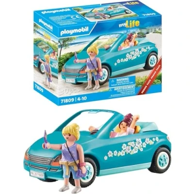 Imagen de PLAYMOBIL My Life Aventura en Descapotable Coche de Juguete para niñas y niños a Partir 4 años Vehículo con Figuras &amp; Accesorios Educativo 71809
