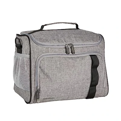 Imagen de Amazon Basics Borsa termica porta pranzo impermeabile, leggera e morbida, capacità 12L (24 latas), Gris