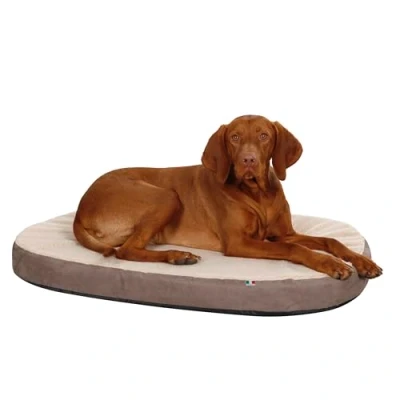 Imagen de Kerbl Memory Foam Colchón Ovalado (72 x 52 8 cm), Color Gris y Beige (80332)