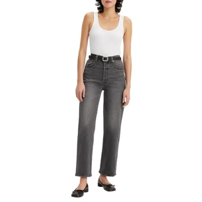 Imagen de Levi&#039;s Ribcage Straight Ankle Vaqueros, Well Worn, 28W / 27L para Mujer