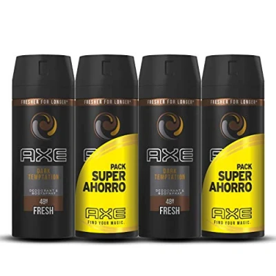 Imagen de Axe Dark Temptation Pack Duplo Ahorro 2 Paquetes de x 150 ml (Total: 600 ml)