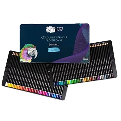 Imagen de Artina Expertilo Set de 72 Lápices Color Para Adultos Juego Profesionales Colores Madera FSC con Alta Pigmentación, Irrompibles Pintar y Dibujar