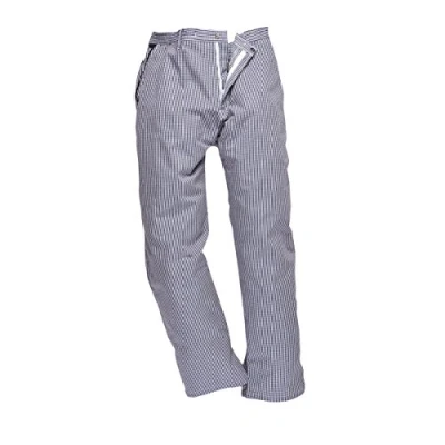 Imagen de Portwest Pantalón De Chef Barnet, Tamaño: L, Color: Cuadritos azules, C075CHRL