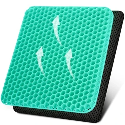 Imagen de Cojines para sillas,Cojin ortopedico,cojin antiescaras Silla de Ruedas,Tusscle coxis Oficina, Sillas Gaming,Rueda,Coche,Funda Lavable (Verde)