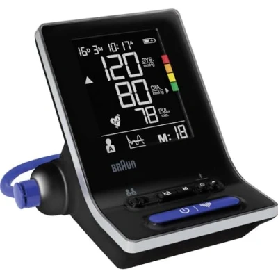 Imagen de Braun ExactFit 5 Connect Smart Tensiómetro de brazo , Compatible con la aplicación Healthy Heart Indicador codificado por colores Manguitos 2 tamaños Para uso doméstico BUA6350