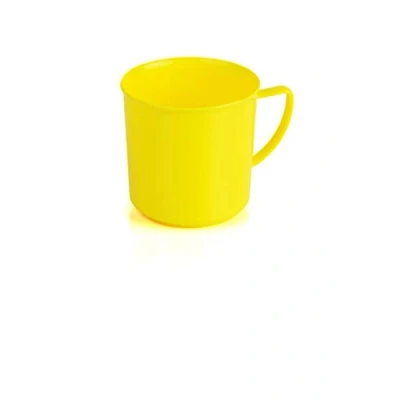 Imagen de Kimmel 21 000 1502 1 asa, té, Taza de café, Reutilizable, irrompible, pequeña, 180 ml, Plástico, Amarillo