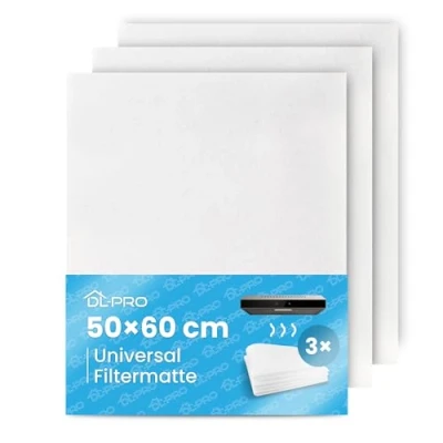 Imagen de DL pro 3 filtros de grasa para campana extractora, 50 x 60 cm, recortables, universales, extractora