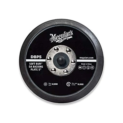 Imagen de Meguiar&#039;s DBP5 5&quot; Soft Buff DA Backing Plate Use with MT300 Dual Action Variable Speed Polisher, Negro