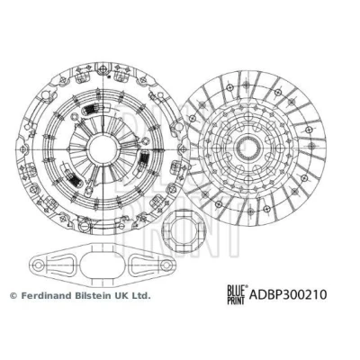 Imagen de BLUE PRINT ADBP300210 Kit de Embrague tres piezas con grasa sintética horquilla desembrague, cojinete desembrague 241mm BMW: 1 Hatchback