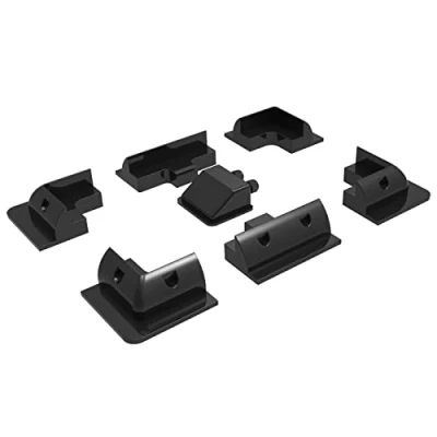 Imagen de Enjoy Solar Juego de montaje paneles solares ABS 7 piezas en negro con ojal el techo, ideal para autocaravanas, caravanas, campers y barcos.