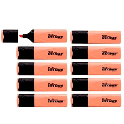 Imagen de Fluorescente Plus TEXT LINER Pastel Naranja Caja 10 unidades