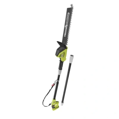 Imagen de RYOBI Cortasetos Eléctrico con Pértiga Sin Cable a Batería 18V ONE+ Cuchillas 45cm Setos Jóvenes, Ramas Finas y Trabajos de Largo Alcance Se Entrega 1 Funda, Arnés, Extensión OPT1845