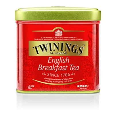 Imagen de Twinings English Breakfast Tea Can 100g, Té negro · completo, redondo y fuerte de los mejores jardines en Sri Lanka e India. negro, paquete 6 (6 x 100 g)