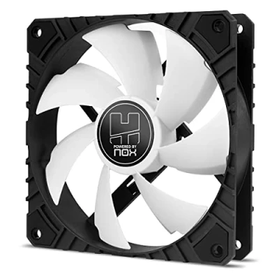 Imagen de NOX XTREME PRODUCTS H FAN PRO NXHUMMERHFANPROWN Ventilador para Caja PC 120mm, funcion PMW, 7 aspas, rodamientos hidráulicos, diseño silencioso optimizado, esquinas soporte goma, Blanco Pmw