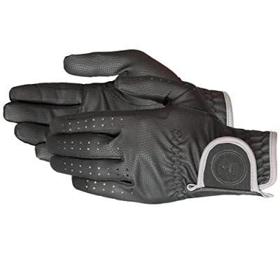 Imagen de PFIFF 102601 Twin Color Guantes de equitación (8), Negro y Gris