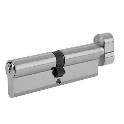 Imagen de Yale P ET3030 SNP Cilindro de Giro Pulgar Euro, 3 Llaves suministradas, Seguridad estándar, Embalaje Visi, Apto para Todos los Tipos Puerta, 30:10:30 (70 mm), Acabado en níquel