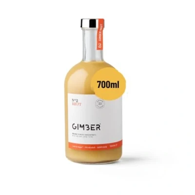 Imagen de GIMBER N2 Brut Concentrado de jengibre orgánico 700 ml Bebida orgánica sin alcohol hecha jengibre, limón y hierbas Esencia premium