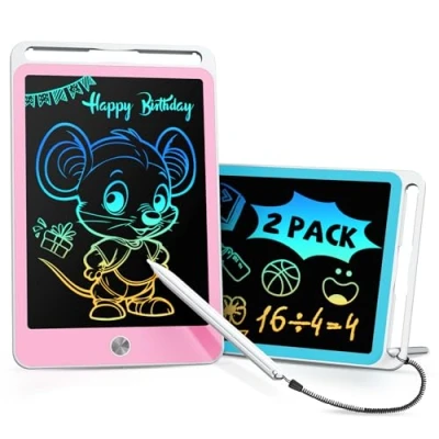 Imagen de ORSEN 2 Unidades LCD Pizarra MáGica 3 4 5 6 7 8 AñOs De NiñA NiñO Juguete, 8.5 Pulgadas Escritura NiñOs MagnéTica Aprendizaje CumpleañOs Viaje Navidad Regalo