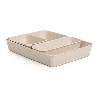 Imagen de Tatay Set de 4 Organizadores (1ud Slim + 1ud A6 A5 A4) Baobab ECOHOME, Polipropileno, Libre BPA, Material 100% Reciclado