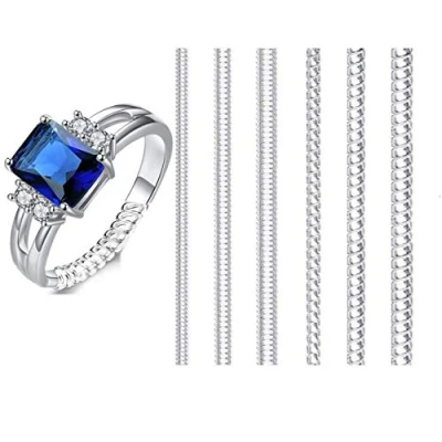Imagen de Ajustador de tamaño anillo IME para anillos sueltos, invisible, transparente, silicona, con clip ajustar, 6 tamaños, se adapta a casi cualquier