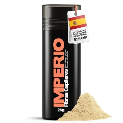 Imagen de IMPERIO Fibras Capilares y Densificador de Cabello Algodón natural. Llena engrosa su Microfibras en Polvo Para Mujeres Hombres 26g (Rubio Claro)