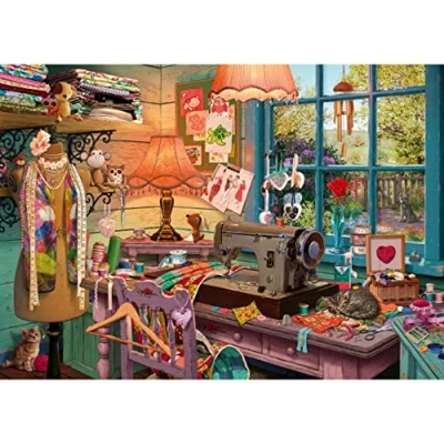 Imagen de Schmidt 59654, Im Nähzimmer, Teile Other License Spiele Secret Puzzle (1000 Piezas), diseño de Sala Costura, Multicolor