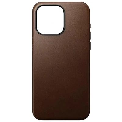 Imagen de Funda Nomad Modern Compatible Con Magsafe De Cuero Para Iphone 15 Pro Max Marron